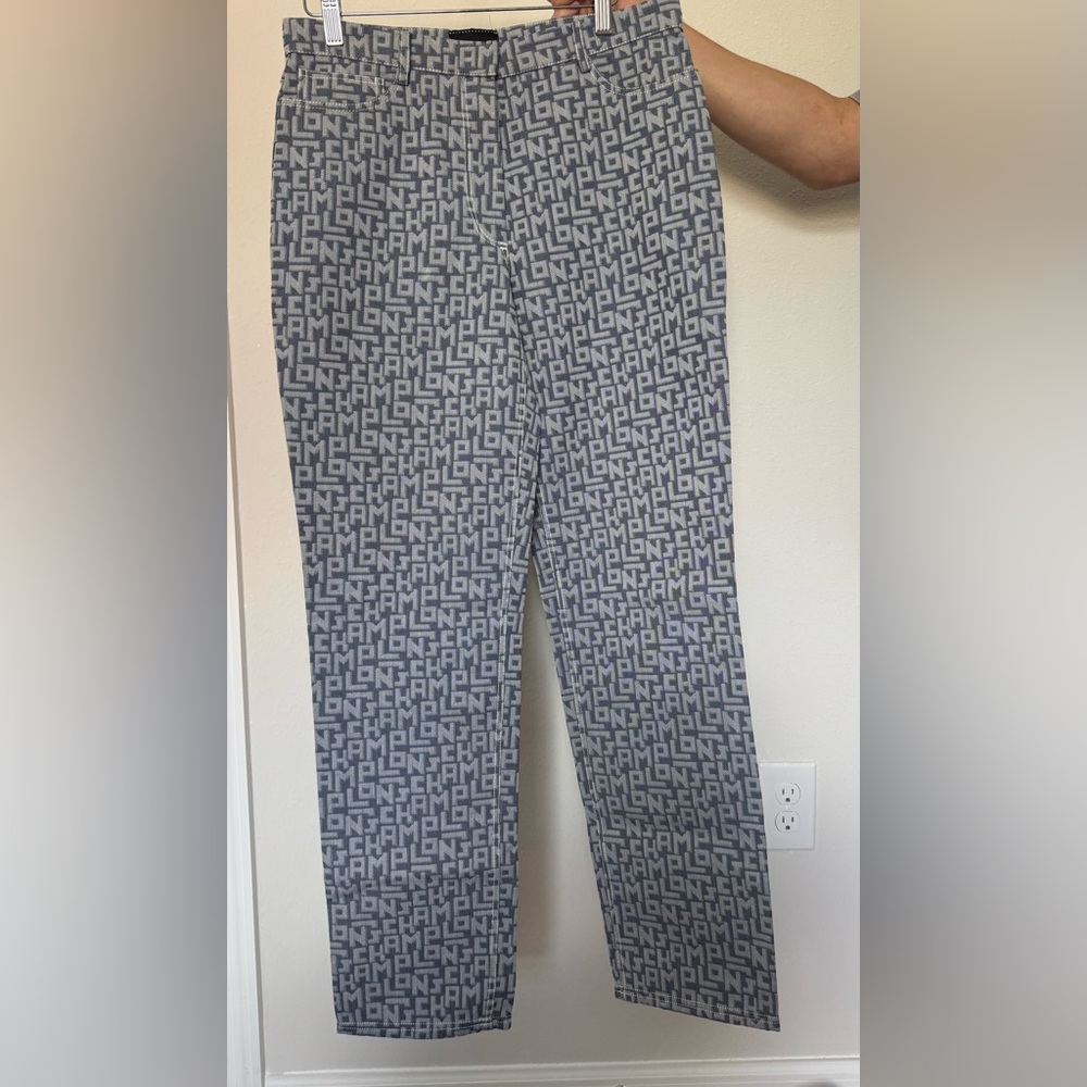 LongChamp Gray/Blue Monogram Pants